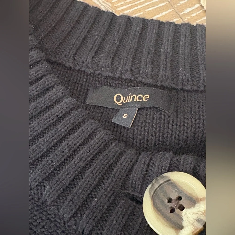 QUINCE 100% Organic Cotton Cropped Cardigan Size Small - Picture 11 of 14